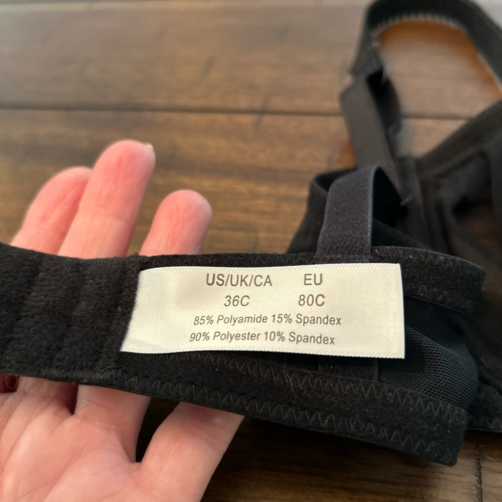 Sexy Black Bra Size 36C - EUC - Picture 7 of 13